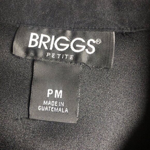 Briggs Jacket Womens Size Medium Petite Faux Suede Zip Black Burgundy Colorblock - Picture 5 of 6